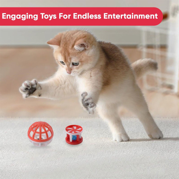 Katt- och kattungeleksaker 21 st interaktiva inomhusleksaker Bulk Ball Toy Bells Mus