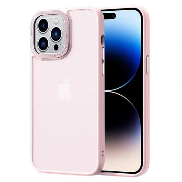 iPhone 14 Pro Max Deksel Klassisk Hybrid Matt Rosa