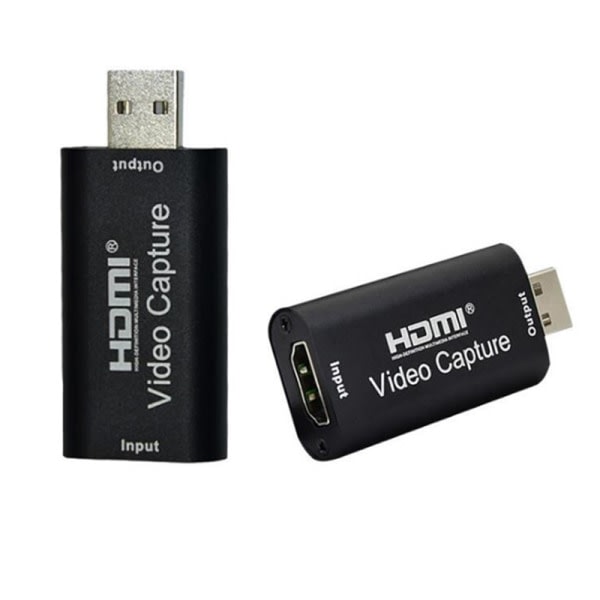 Video Capture Cards o Capture Adapter HDMI till USB 3.0 Definitio Black One Size