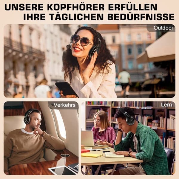 Trådløse hodetelefoner, trådløse over-ear bluetooth-hodetelefoner