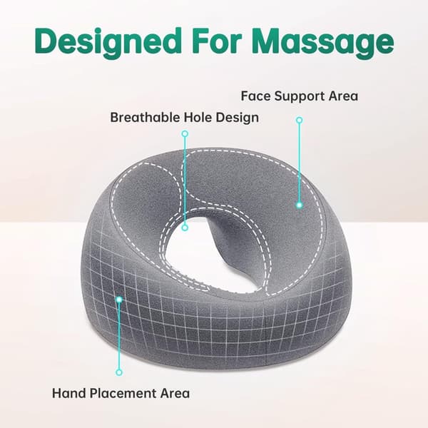 Face pillow for massage - Massage pillow - Memory foam face pillow - Headrest - Pillow with hole - U