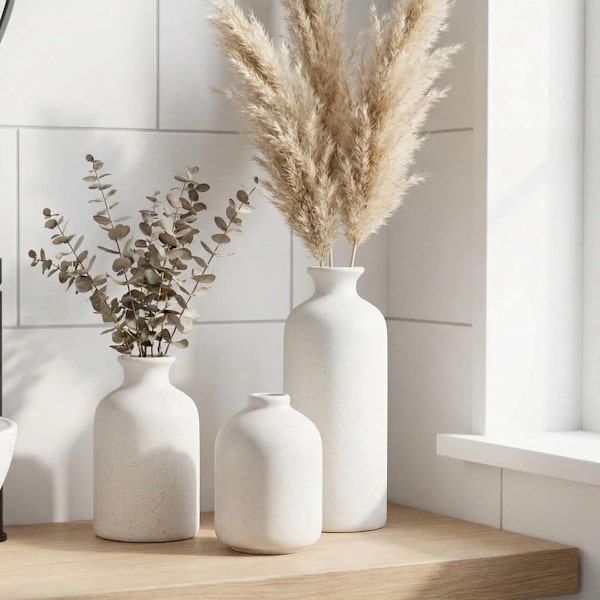 Keramiska vaser, 3-pack - Moderna vaser för heminredning - Passar alla