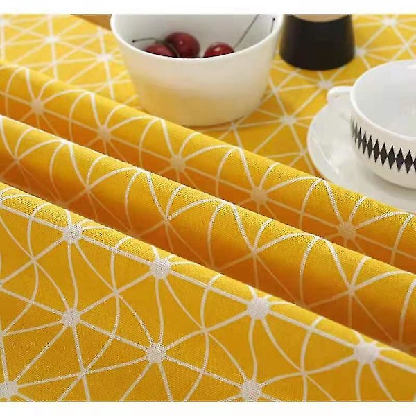 59 tommer rund dug i polyester bomuld yellow