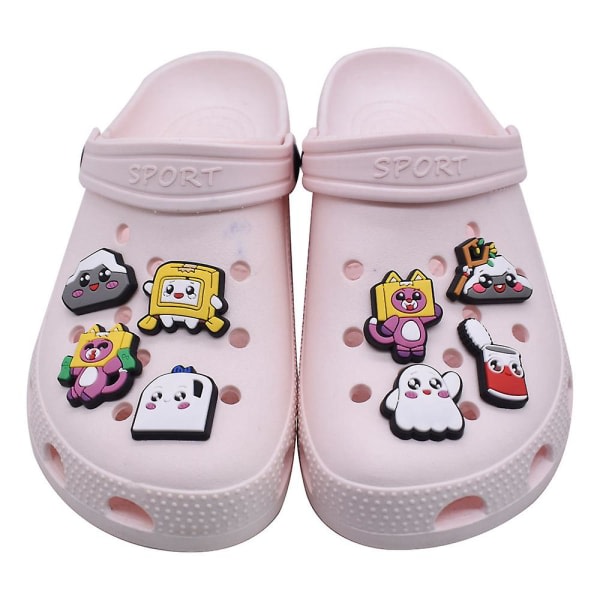 16 st Lankybox Skoberlocker Dekoration för DIY Croc Clog Sandaler Tillbehör