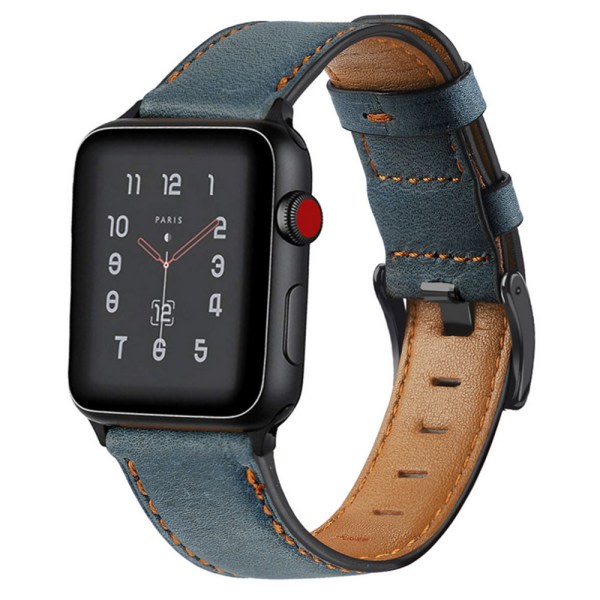 CDQ Kompatibel med Apple Watch Band 38-40mm /42-44mm, äkta läder