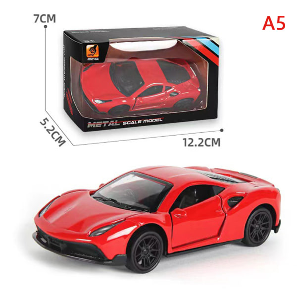 CDQ 1:43 Diecast Alloy Bilmodell Simulointi Rekvisita Pojkleksak A5 Red