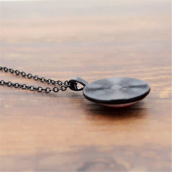 Yin Yang Tai Chi Halskæde til Kvinder Smykker Måne Drage Cabochon Glashæng Fashion Statement Krystal Halskæde Sølv-1