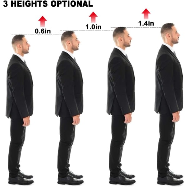 3 par 3 højder til kvinder Gel Height Øg indersål, usynlig