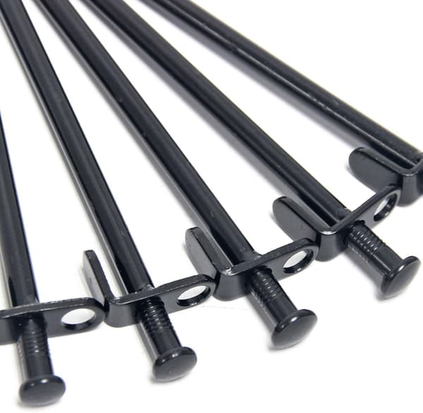 Sett med 4 sterke stålplugger med spikerhode for camping, strand, snø_tfrf
