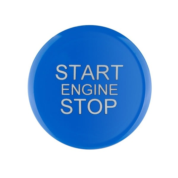 Rostfri bilmotor Ett klick Start Stop Button Ring Covers blå