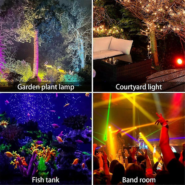 Solcelle-dammspotlight, LED Solar Undervandslys med Dobbelt C_tfrf