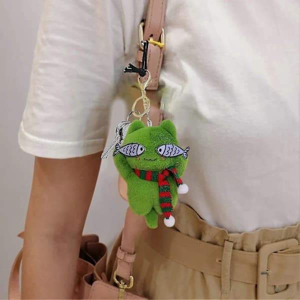Cat Plush Keychain 12cm Lovely Fish Eye Kitten Ornament