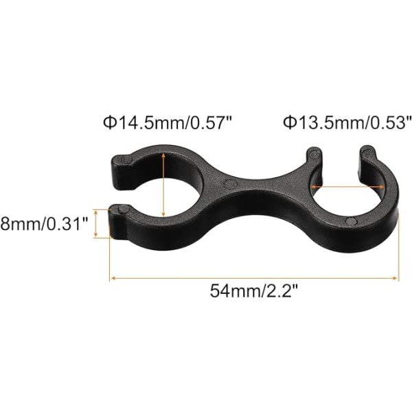 CDQ Klämma för vandringsstavar, 6 st Walking Stick-tillbehör Dubbla stångspänne för utomhusvandring camping