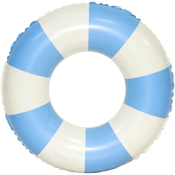 Medium svømmering til børn og voksne, 25 tommer klassiske stribede pool indre rør, oppustelige pool flåd, flyde nøgen, pool flåd voksenstørrelse