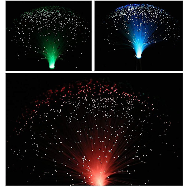 Led Multicolor Changing Fiber Light Colourful Changing Fibre Optic Fountain Party Light Nightlight Lamp Calming Lamp Christmas Gift