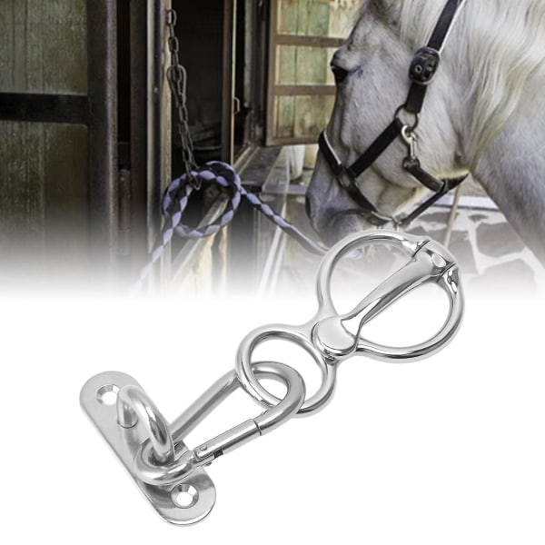 Horse Tie Ring Rustfritt Stål Halv Ro Ring Hestetreningsutstyr Sikkert hestetilbehør for å trekke tilbake
