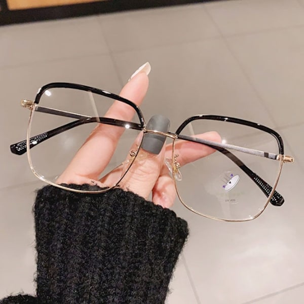 Anti-Blåt Lys Briller Oversized Briller SORT{F2} Black