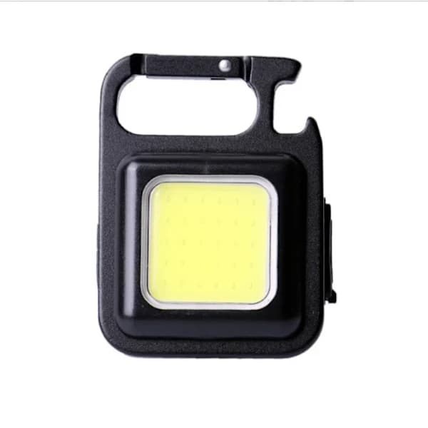 Rechargeable 3 Light Modes Portable Flashlight Keychain Mini Flashlight With Bottle Opener, Magnetic Base, Foldable Bracket white white
