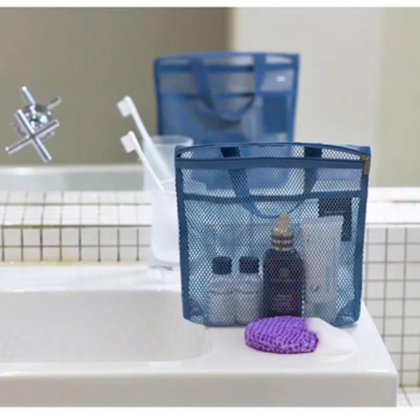 Mesh Duschtaske Toiletartikler Taske BLÅ blue