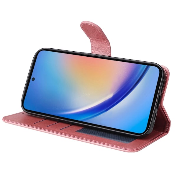 SKALO Samsung A35 5G PU-Læder Pung Etui - Flere farver Pink Rosa