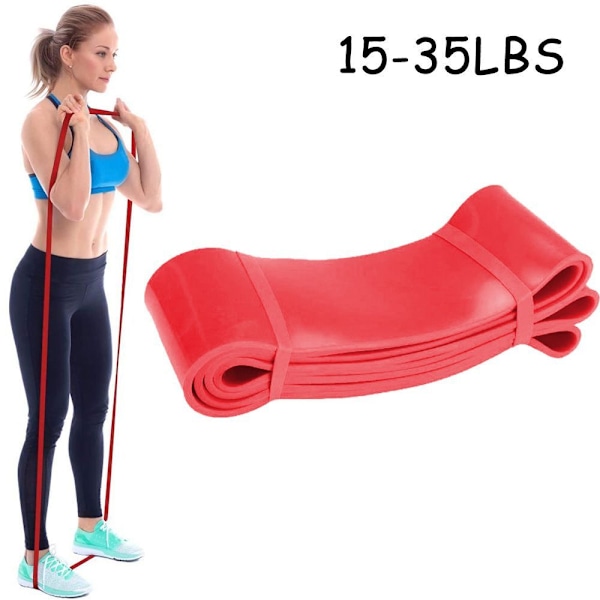 Fitnessband premium motståndsband träningsband tillverkat av naturlig latex röd