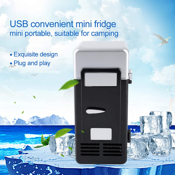 LED Mini USB -jääkaappi Kannettava USB -jääkaappi Juomat