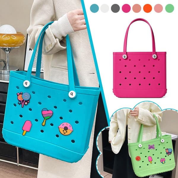 DIY Hål Strandväska Mini Handväska Tålig Hål Tote Bag G One size