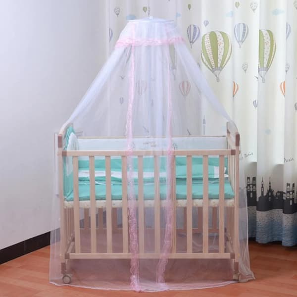 Myggenet til babyseng, åndbart universelt net til spædbørn, hvid 160 x 450 cm