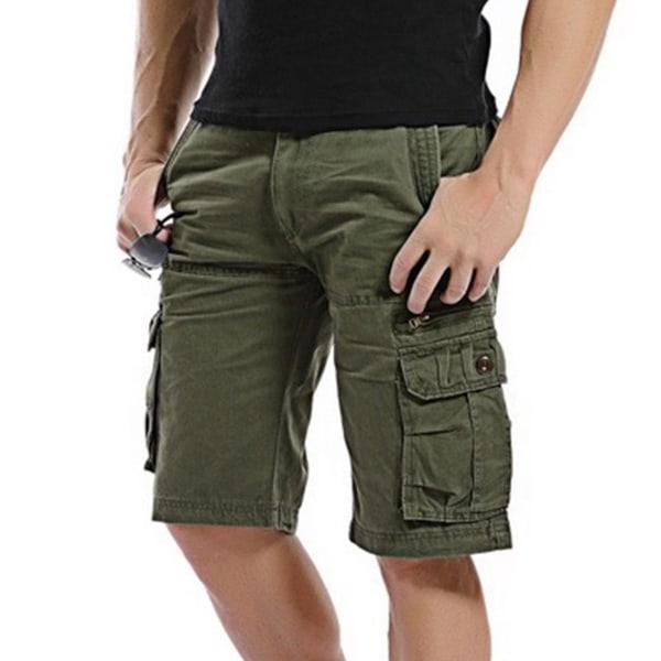 Mode Man Veralls Solida Casual Short Byxor Green 32 zdq