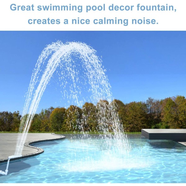 Pool Waterfall Fountain Fountain - Water Fun Sprinkler Ovan i marken Poolinredning, Pool Spa Tillbehör, Justerbar Poolluftare CDQ