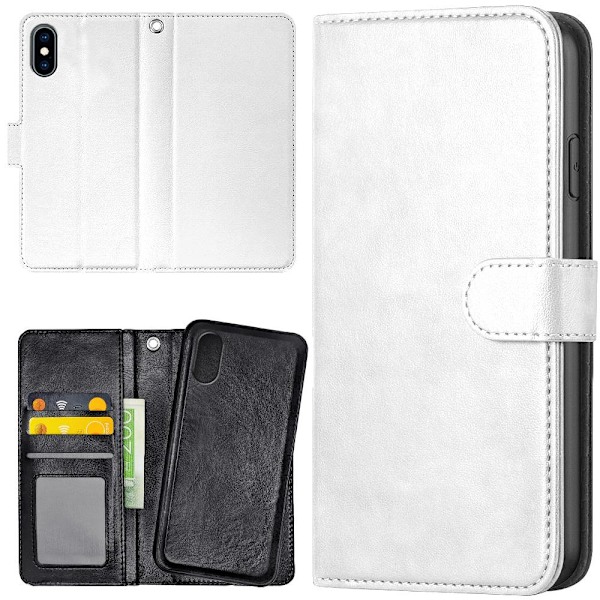 iPhone XR - Plånboksfodral/Skal Vit White Vit