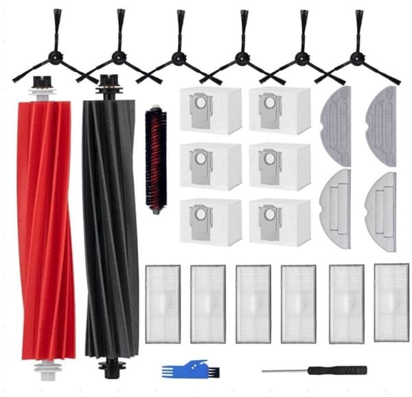 Varaosasarja Roborock S8 Pro Ultralle - 6 pölypussia, 6 suodatinta, 6 sivuharjaa, 4 moppia