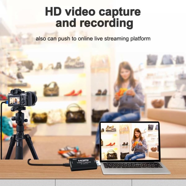 Mini 4K videooptagelseskort 1080P 60fps HDMI til USB spil video live capture kort 1 stk CDQ