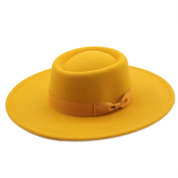 Elegant Dam Bowknot Derby Hatt Bredbrättad Fedora Modehatt