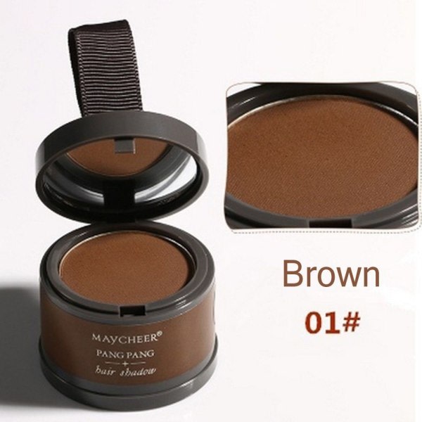 Pehmeä hieno jauhe Pang Line Shadow Makeup Hiustenpeite Juuren peittäminen 1 ruskea