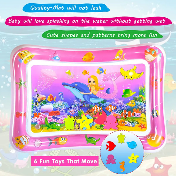 Kids Inflatable Water Mat Water Play Mat Inflatable Water Mat Pink