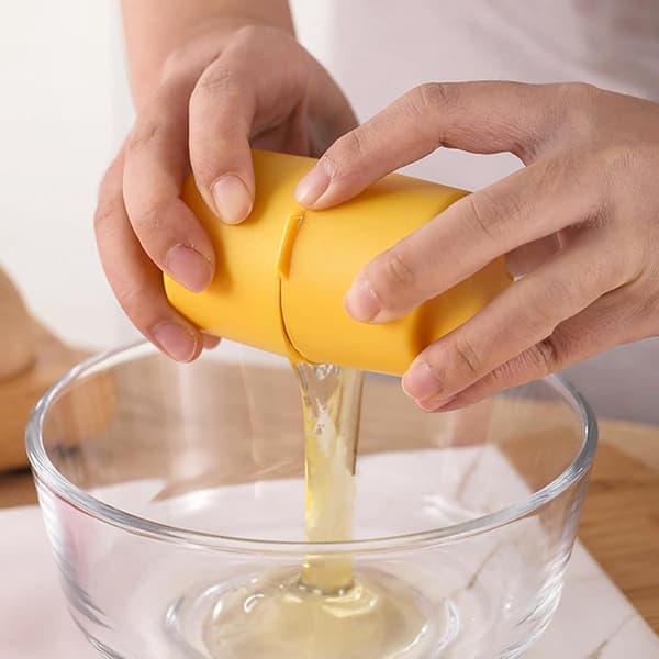 Egg Slicer 3-piece - Stainless Steel - Slices Hard-boiled Eggs - Cracks Raw Eggs - For Soft-boiled Eggs - Perfect Kitchen Utensil