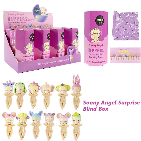Sonny Angel Hippers Djurserie Helande Trendiga Bil Mobiltelefon Ornament Dumplings Barnleksaker Julklapp
