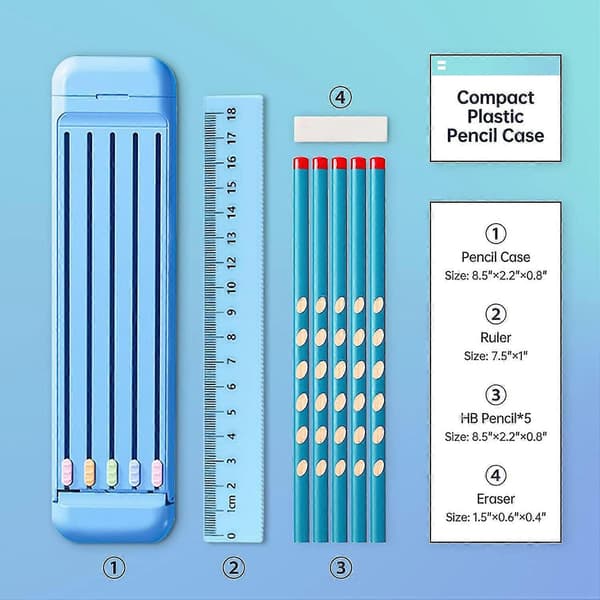 Plastpenal, organizer for gutter og jenter, kompakt hardt penal med rom for_tfrf