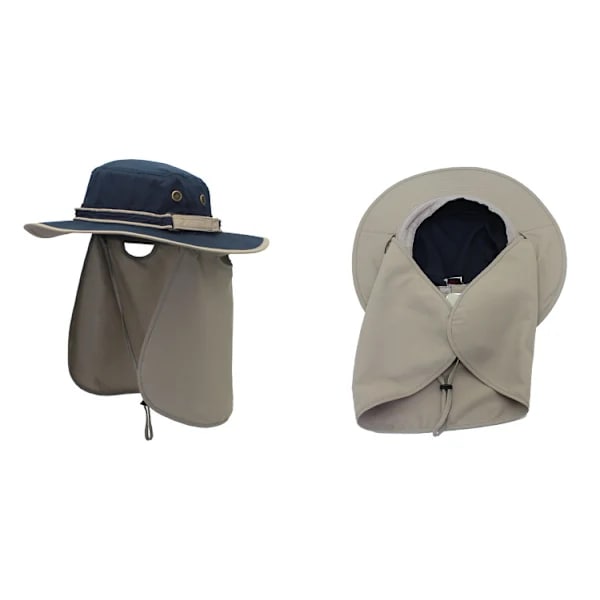 Men's Hat with Neck Protection, Quick-Drying UV Protective Cap H H H