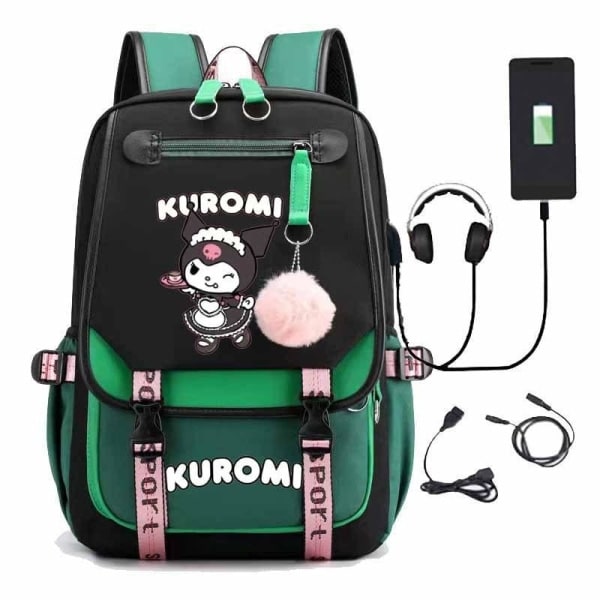 Kuromi reppu lapsille reppuja reppu 1 kpl vihreä grön