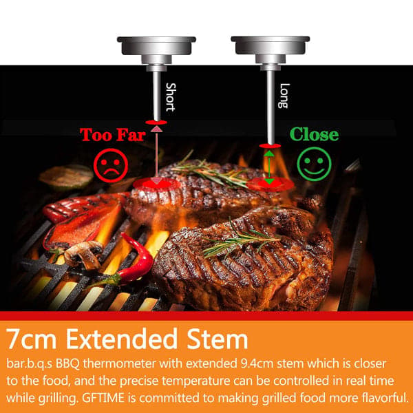 BBQ Grill Røgetermometer Rustfrit Stål Erstatningsmåler til Weber Char Broil Nexgrill 60 mm