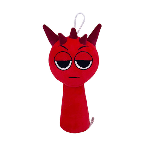 Xbi - Ny för 2025 Sprunki Plysch Rytmlåda Plyschleksak Dock Red head (20cm 60g)