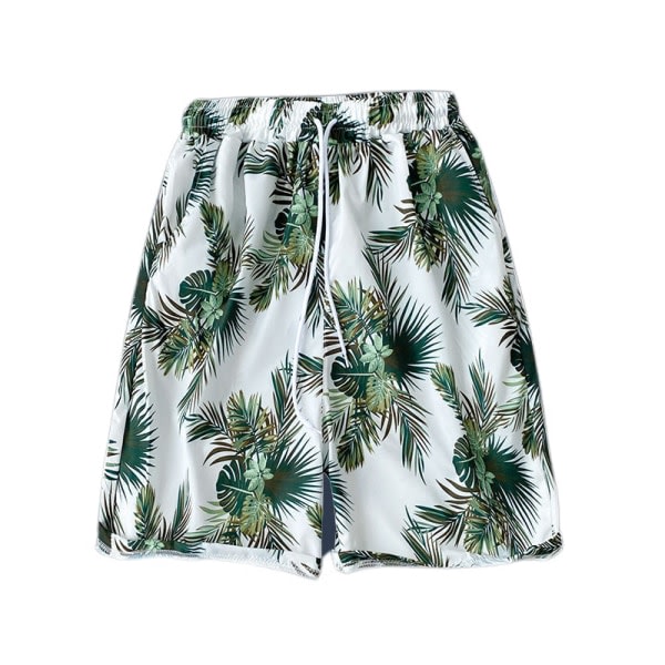 Flower Flat Front Casual Aloha Hawaiian Shorts-STK003 för män zdq