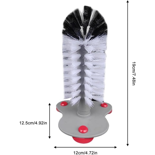 Flaskrengöringsborste - Glasställ med sugkoppar