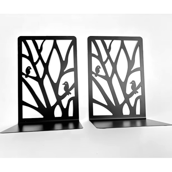 Non-slip Metal Bookends 2-pack Bird