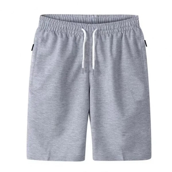 Cargo-shortsit, joustava vyötärö, ohuet, löysät taskut, kiristysnyöri, cargo-shortsit, vaaleanharmaat Light Grey M