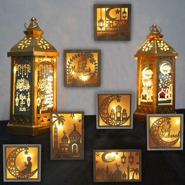 Ramadan dekoration mubarak kareem lykta led lights JM01936