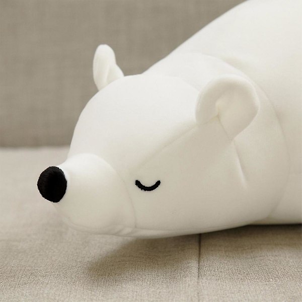 Pehmustettu jääkarhu lapsille, Kawaii-pehmolelu pennun täyte pienille lapsille söpö pehmeä DB White White 55cm