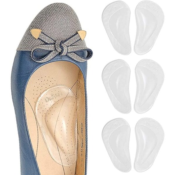 Arch Support Sko Inlägg för Platt Fötter, Gel Arch Inlägg för Plantar Fasciit, Självhäftande Arch Pad för Tryckavlastning